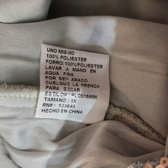 NWT L'ATISTE Forever 21 Silver Sequin Ruffled Mini Dress Plus Size 1X - Picture 7 of 7